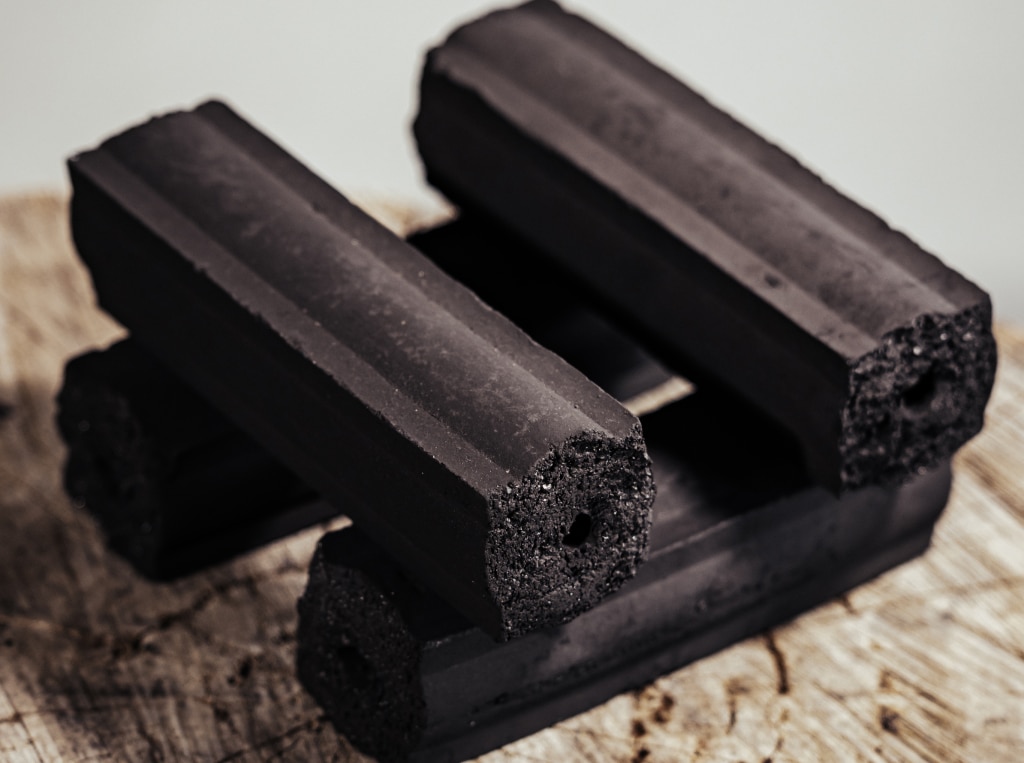 Binchotan-Style Charcoal Logs